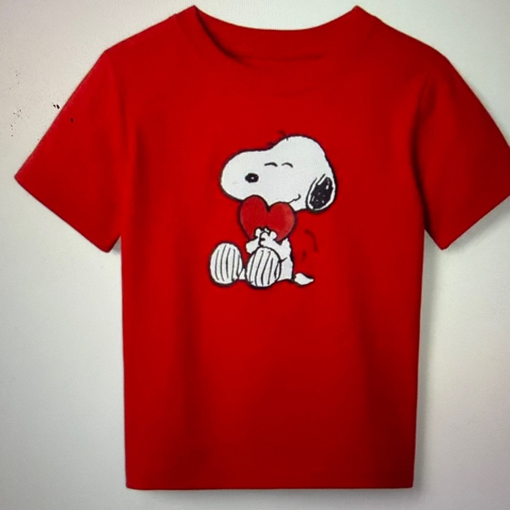 NWT Janie & Jack Snoopy Valentines T Shirt, 7